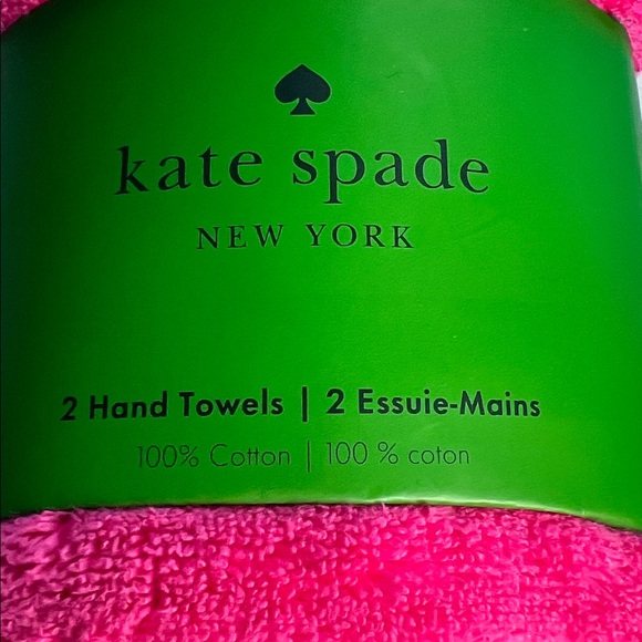 Kate Spade Vibrant Pink Hand Towels - Picture 2 of 5